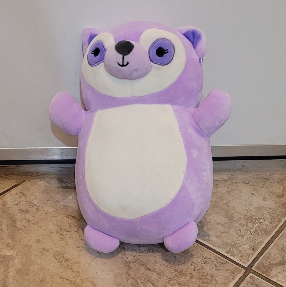 Medium Purple and White Plush Toy
